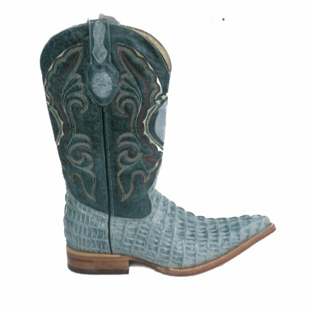Aguila Real Blue Genuine Crocodile Boots Sz 6.5